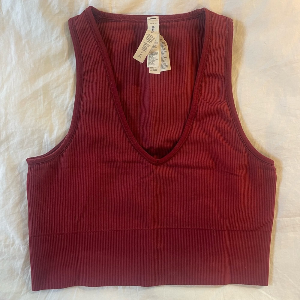 Athleta Aurora Seamless Crop Rib Tank
